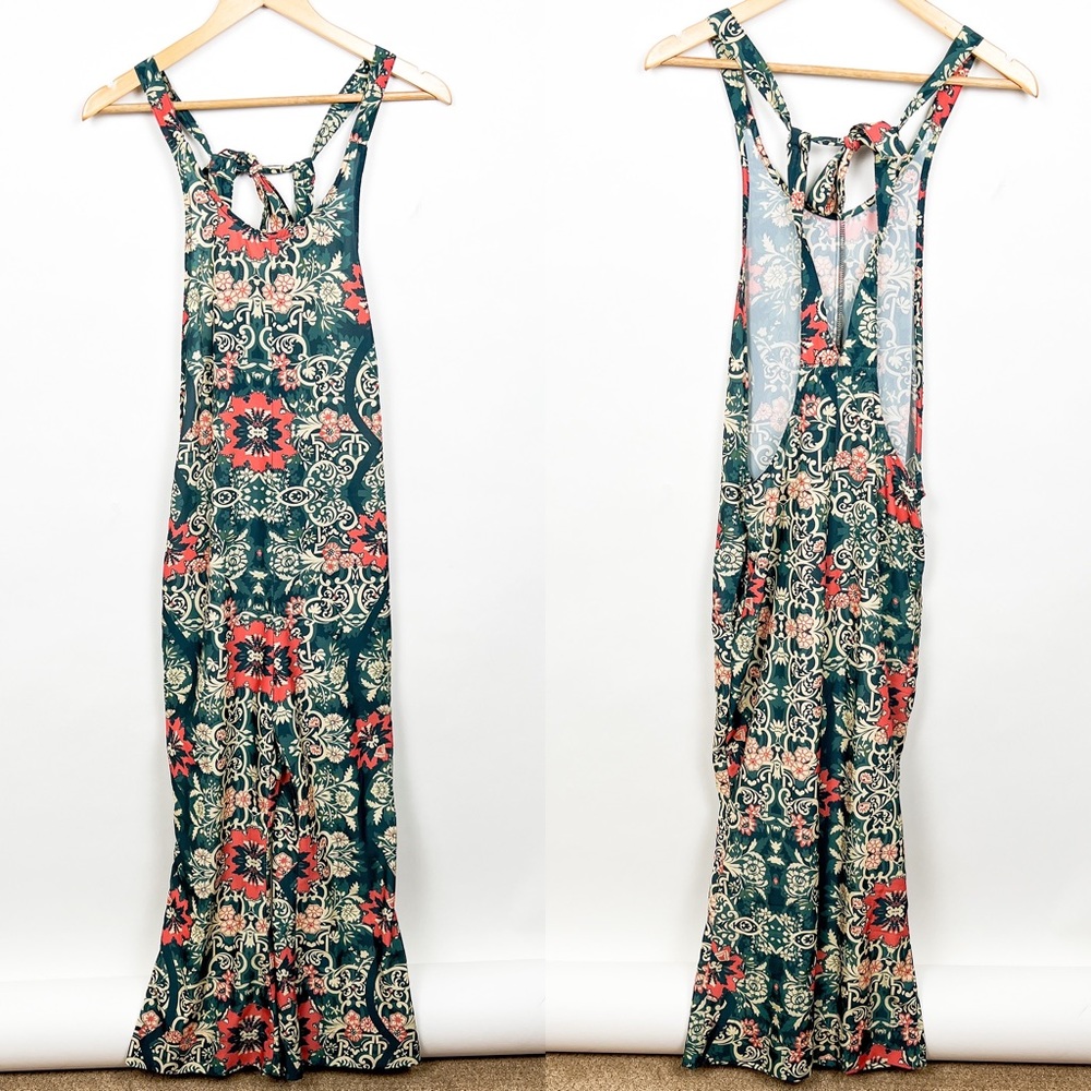 Beach Riot green floral kaleidoscope tropical overalls jumpsuit small